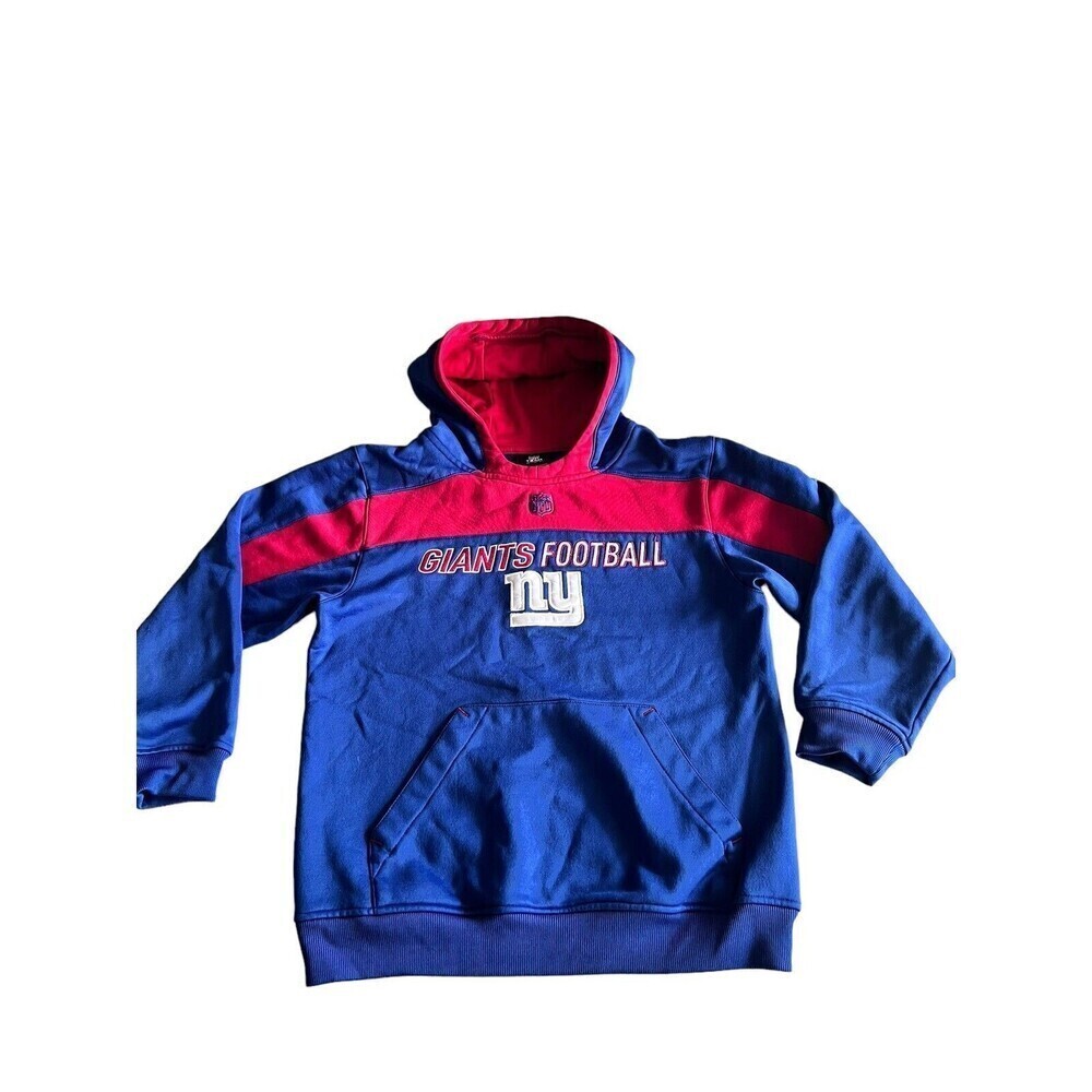 New York Giants Sweater boys L 10/12 Blue Red NFL Football Hoodie - Picture 2 of 7